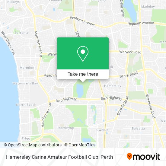Hamersley Carine Amateur Football Club map