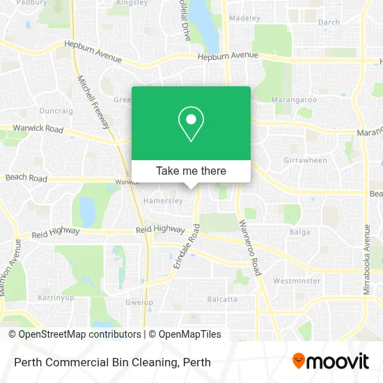 Mapa Perth Commercial Bin Cleaning