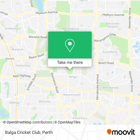 Balga Cricket Club map