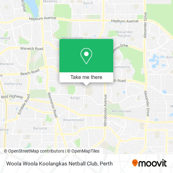 Woola Woola Koolangkas Netball Club map