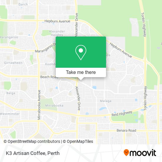 K3 Artisan Coffee map