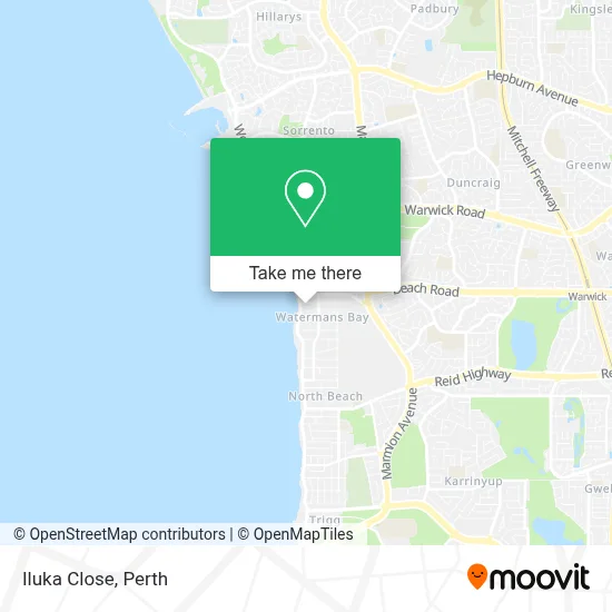 Mapa Iluka Close