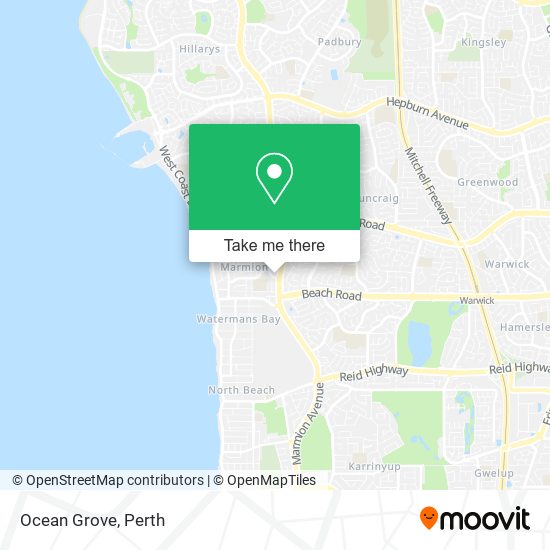 Mapa Ocean Grove