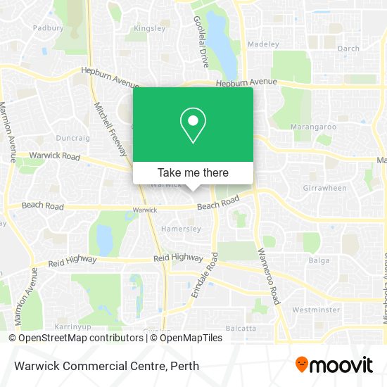 Warwick Commercial Centre map