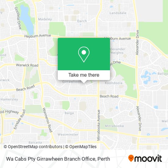 Wa Cabs Pty Girrawheen Branch Office map