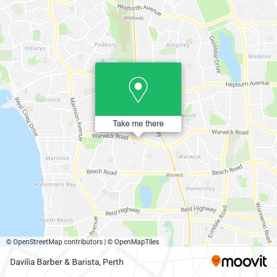 Davilia Barber & Barista map