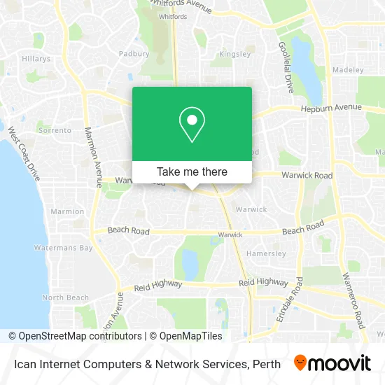 Mapa Ican Internet Computers & Network Services