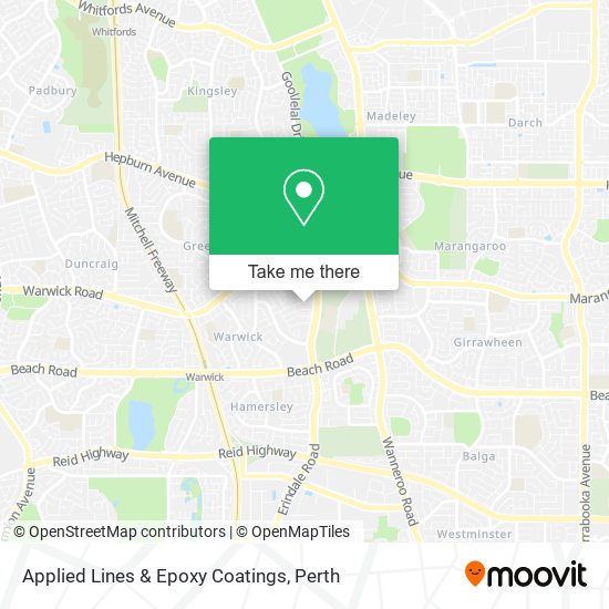 Applied Lines & Epoxy Coatings map