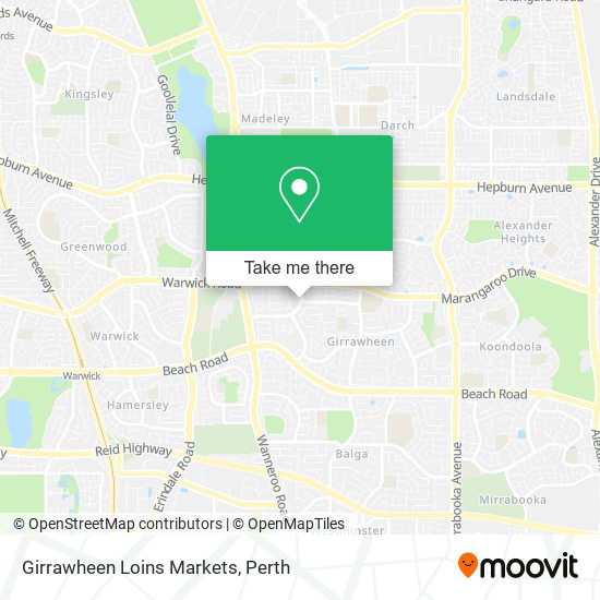 Mapa Girrawheen Loins Markets