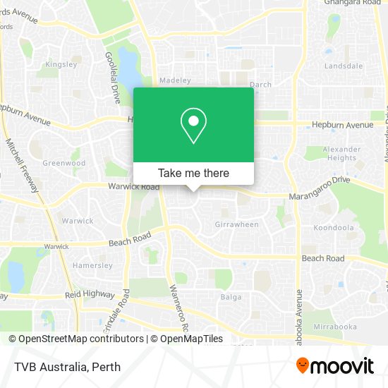 Mapa TVB Australia