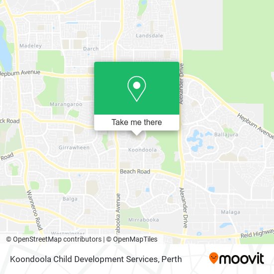 Koondoola Child Development Services map