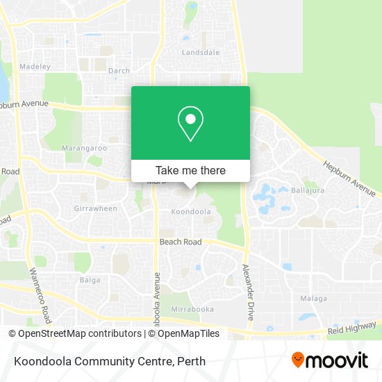 Koondoola Community Centre map