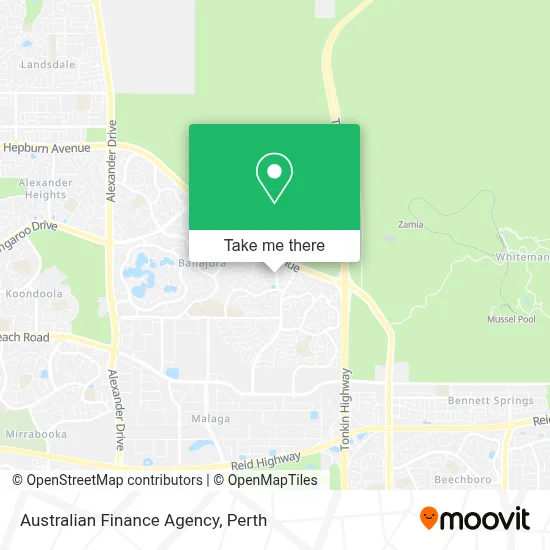 Mapa Australian Finance Agency