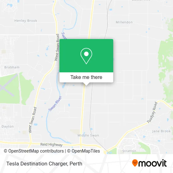 Mapa Tesla Destination Charger