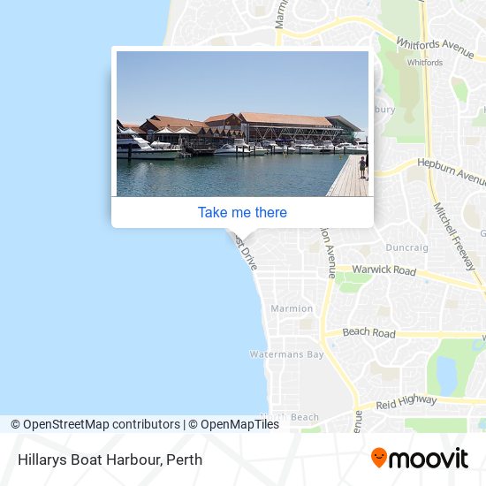 Mapa Hillarys Boat Harbour