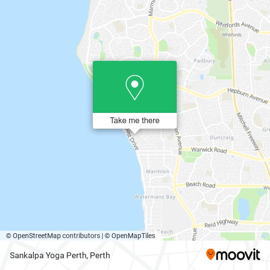 Mapa Sankalpa Yoga Perth