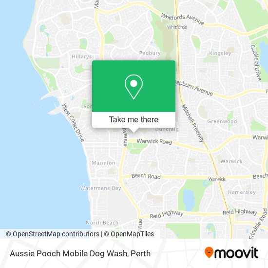 Aussie Pooch Mobile Dog Wash map