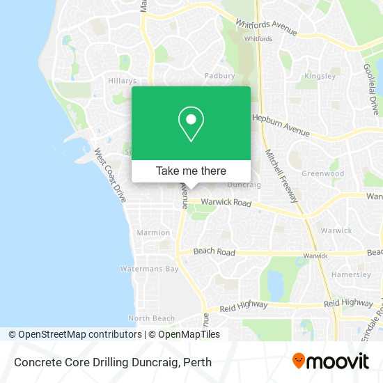 Mapa Concrete Core Drilling Duncraig