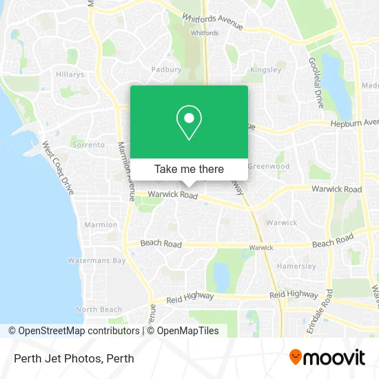 Mapa Perth Jet Photos