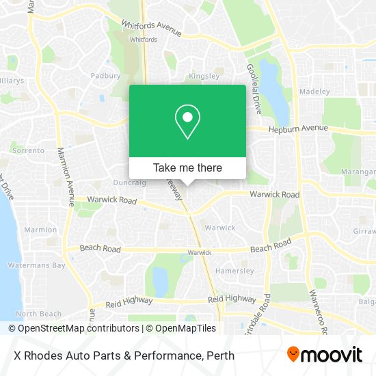 X Rhodes Auto Parts & Performance map