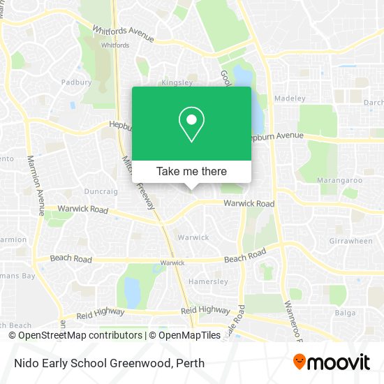 Nido Early School Greenwood map