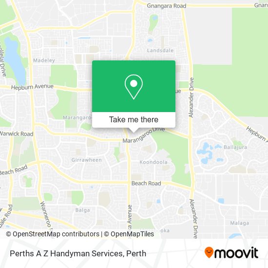 Perths A Z Handyman Services map