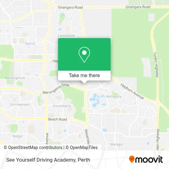 Mapa See Yourself Driving Academy