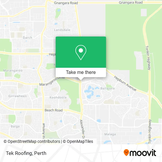 Tek Roofing map