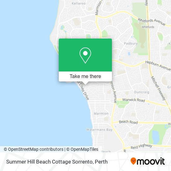 Summer Hill Beach Cottage Sorrento map