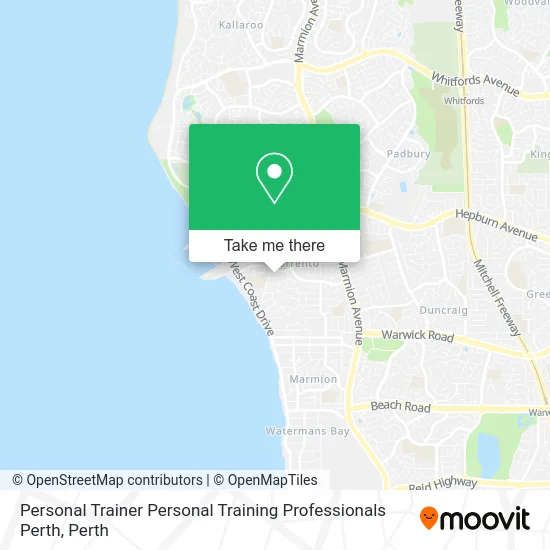 Mapa Personal Trainer Personal Training Professionals Perth
