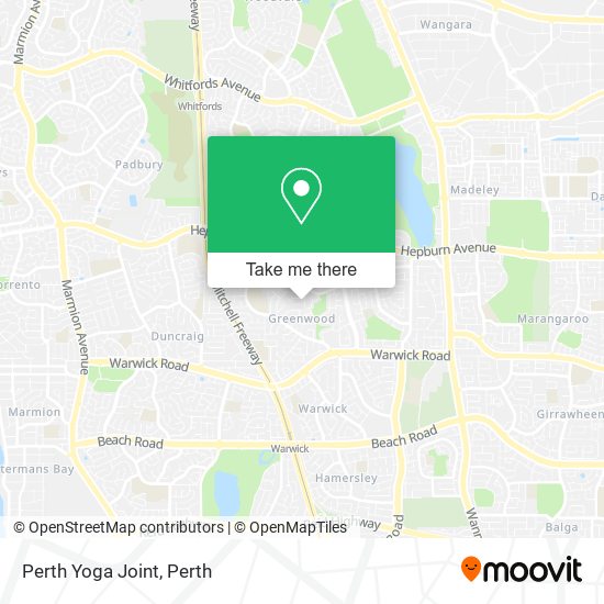 Mapa Perth Yoga Joint