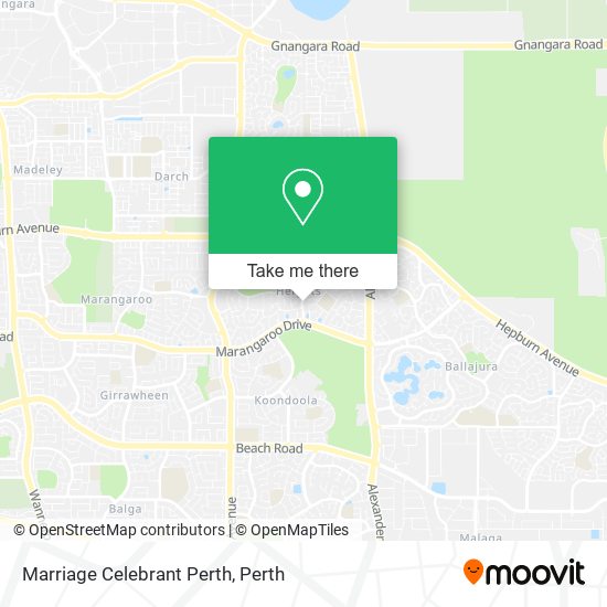 Mapa Marriage Celebrant Perth