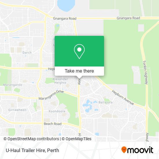 U-Haul Trailer Hire map