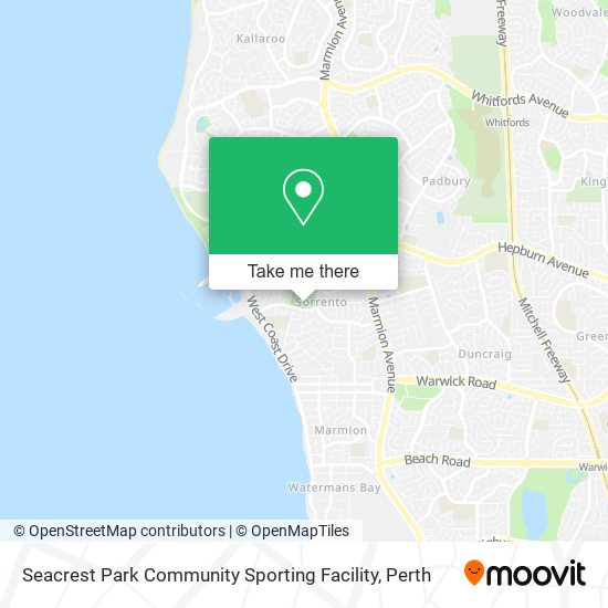 Seacrest Park Community Sporting Facility map