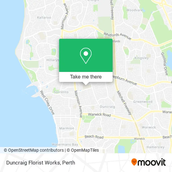 Duncraig Florist Works map