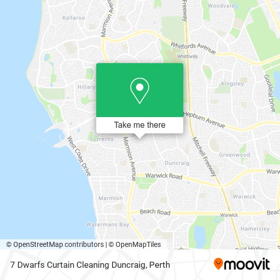 Mapa 7 Dwarfs Curtain Cleaning Duncraig