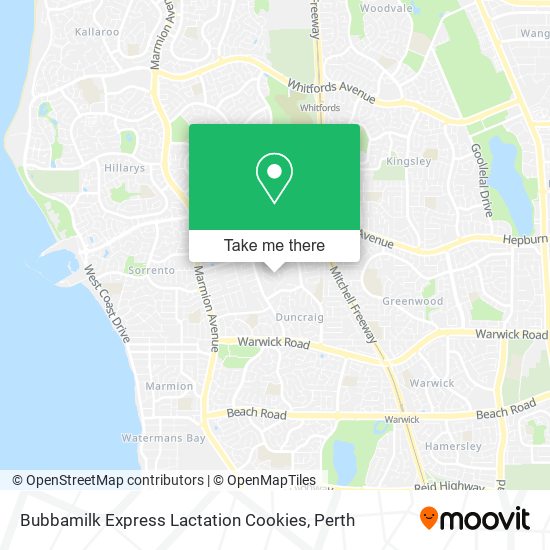 Bubbamilk Express Lactation Cookies map