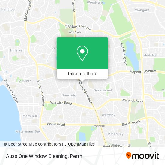 Auss One Window Cleaning map