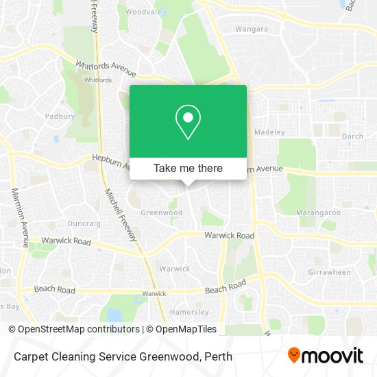 Mapa Carpet Cleaning Service Greenwood