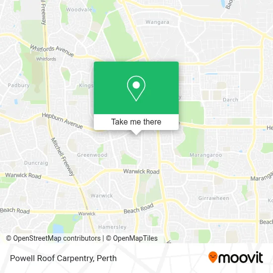 Mapa Powell Roof Carpentry