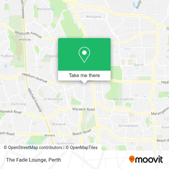 Mapa The Fade Lounge