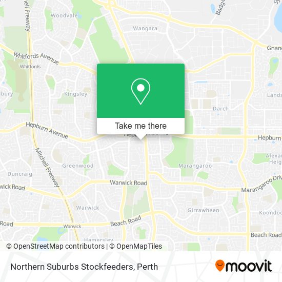 Mapa Northern Suburbs Stockfeeders