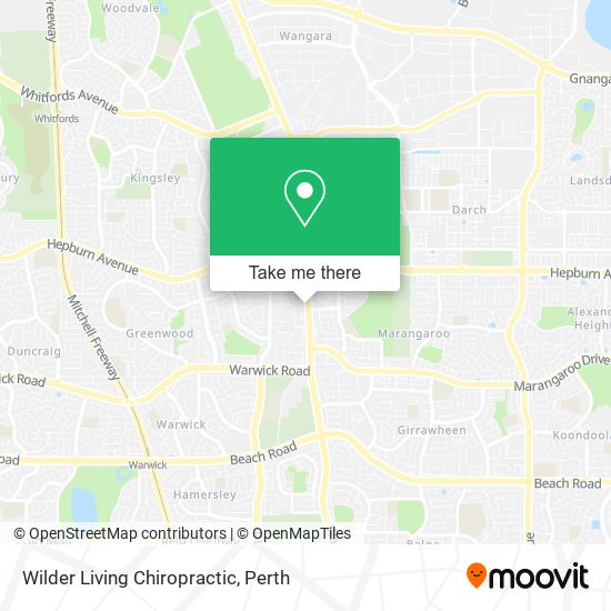 Wilder Living Chiropractic map