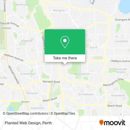 Mapa Planted Web Design