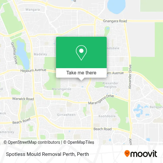 Mapa Spotless Mould Removal Perth