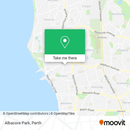 Mapa Albacore Park