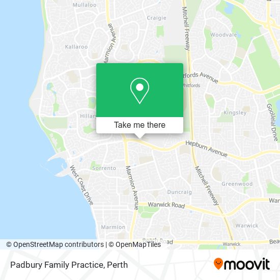 Mapa Padbury Family Practice