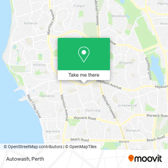Autowash map