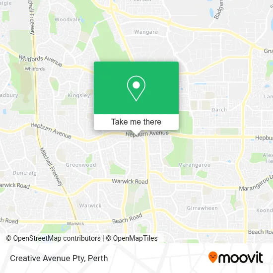 Mapa Creative Avenue Pty