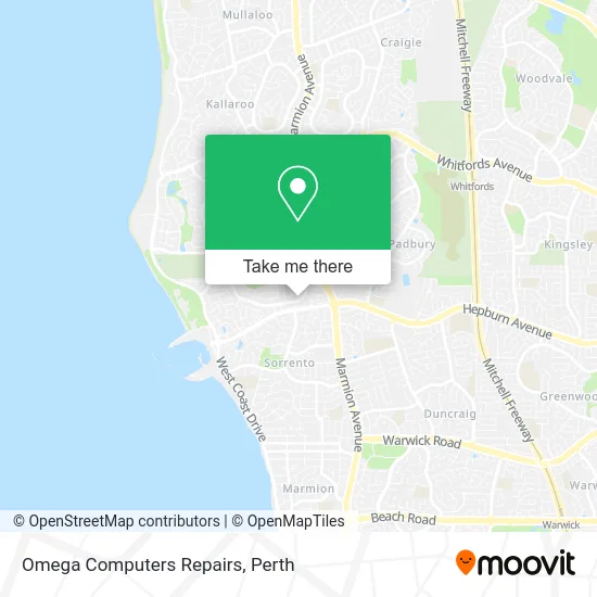 Mapa Omega Computers Repairs